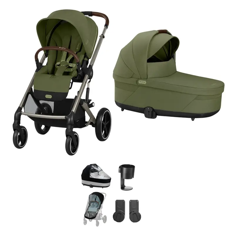 Cybex Balios S Lux Essential Bundle In Taupe/Moss Green 4
