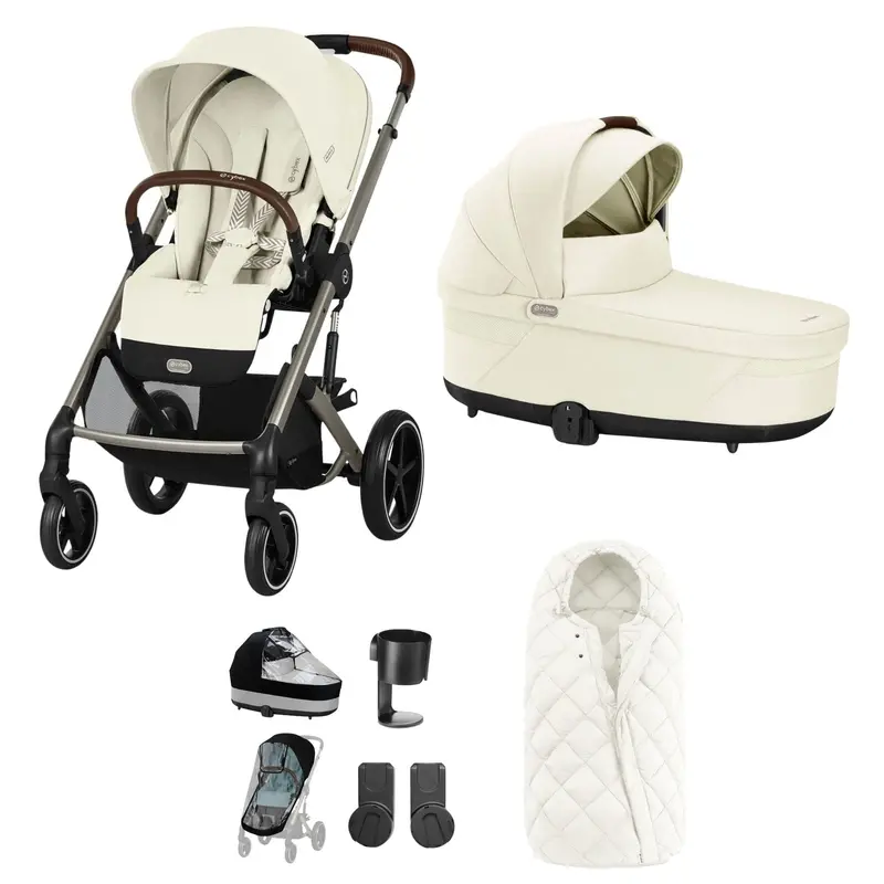 Cybex Balios S Lux Essential Bundle In Taupe/Seashell Beige 1