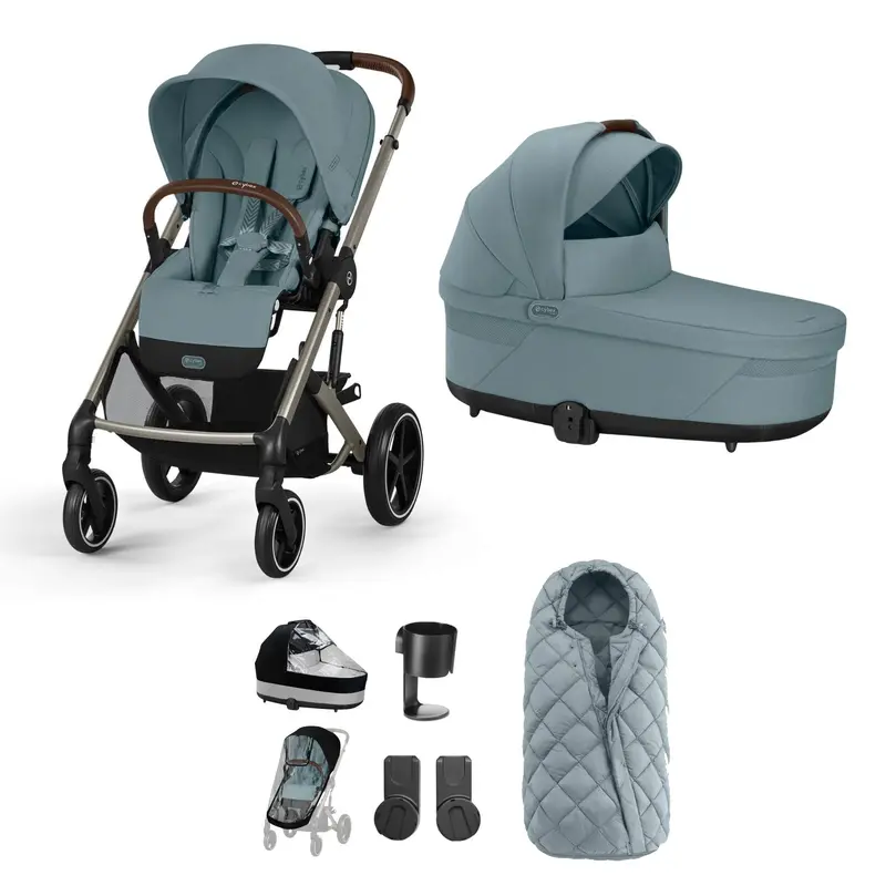 Cybex Balios S Lux Essential Bundle In Taupe/Stormy Blue 1