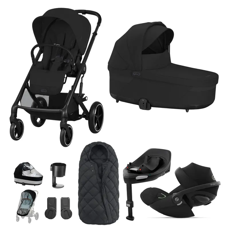 Cybex Balios S Lux Luxury Bundle In Black/Moon Black 1