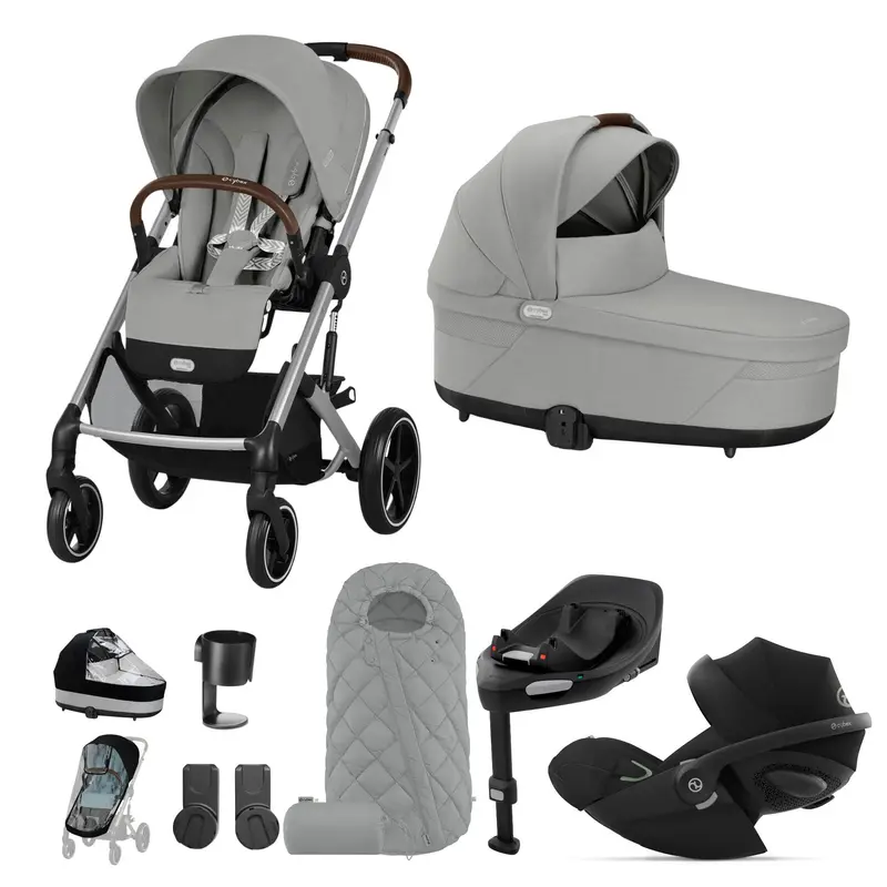 Cybex Balios S Lux Luxury Bundle In Silver/Stone Grey 1