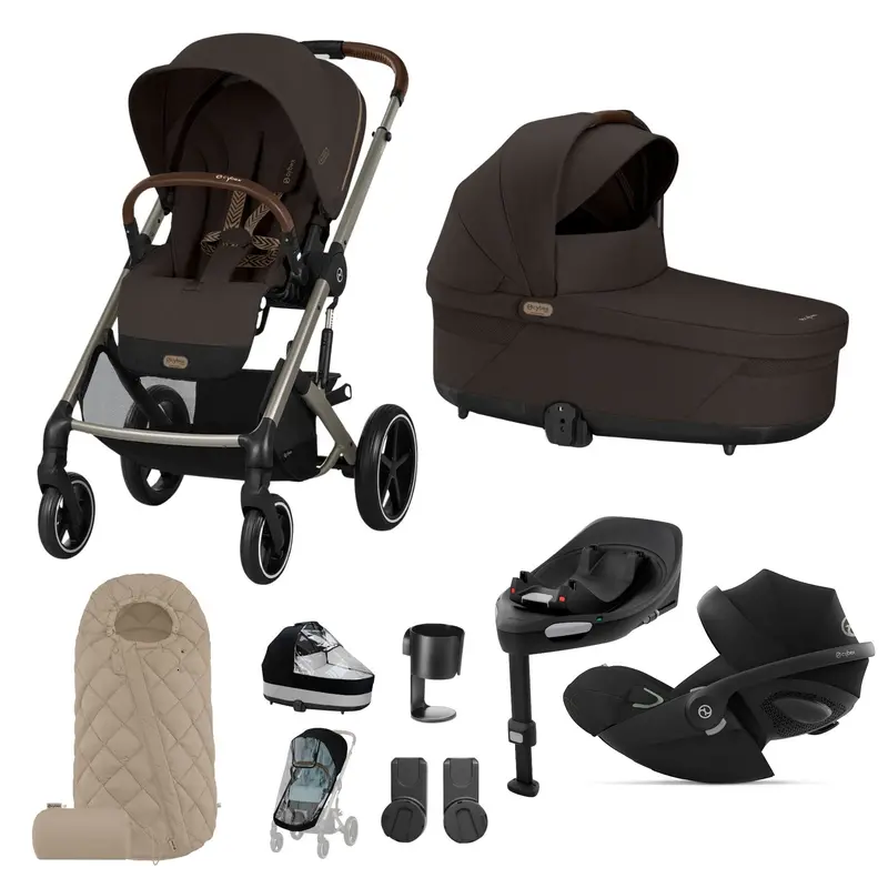 Cybex Balios S Lux Luxury Bundle In Taupe/Chocolate Brown 1