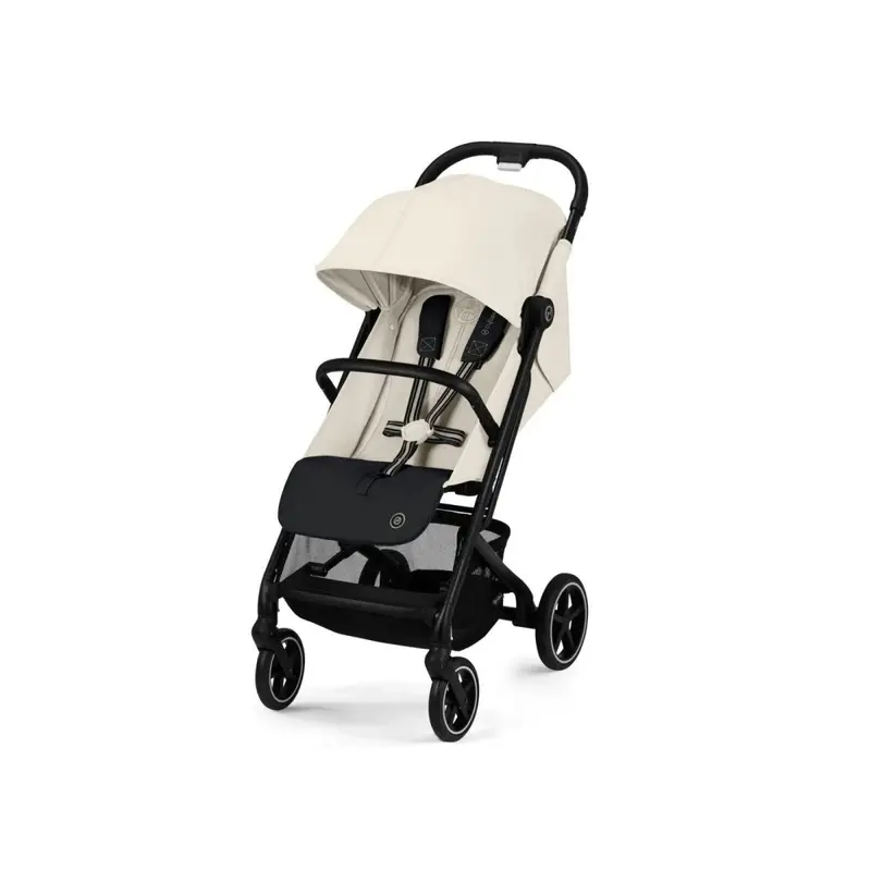 Cybex Beezy Compact Pushchair With Cloud G Car Seat & Base Travel System Bundle - Canvas White 2