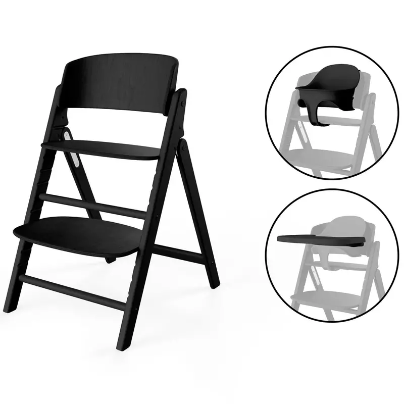 Cybex Click & Fold 3In1 High Chair In Stunning Black 1