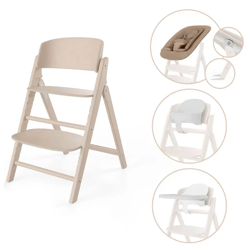 Cybex Click & Fold 4In1 High Chair In All Natural 1
