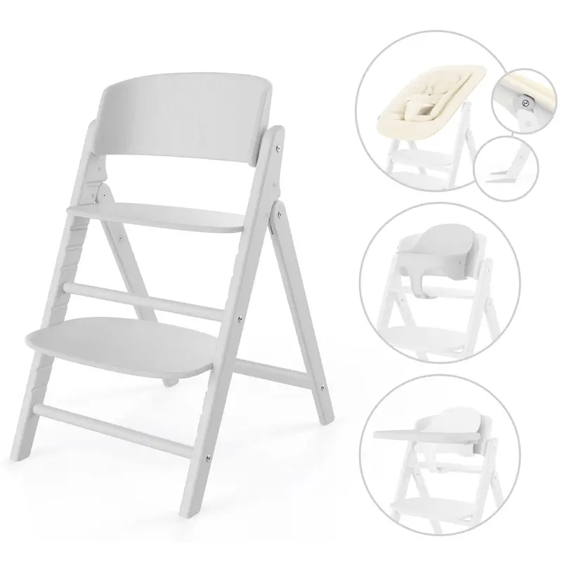 Cybex Click & Fold 4In1 High Chair In All White 1