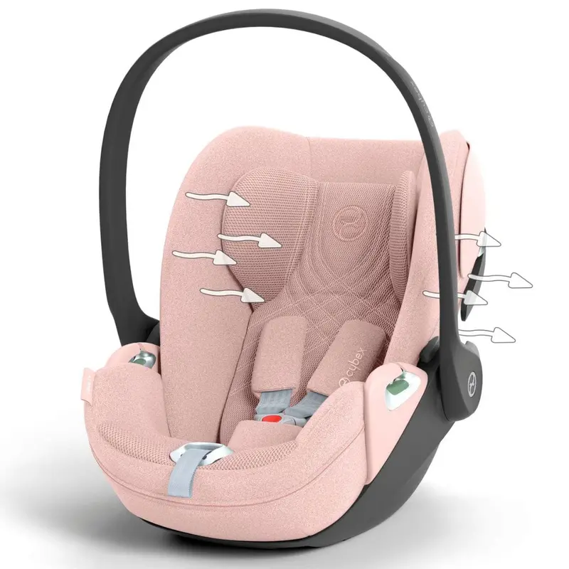 Cybex Cloud T Plus I-Size Car Seat In Peach Pink 2