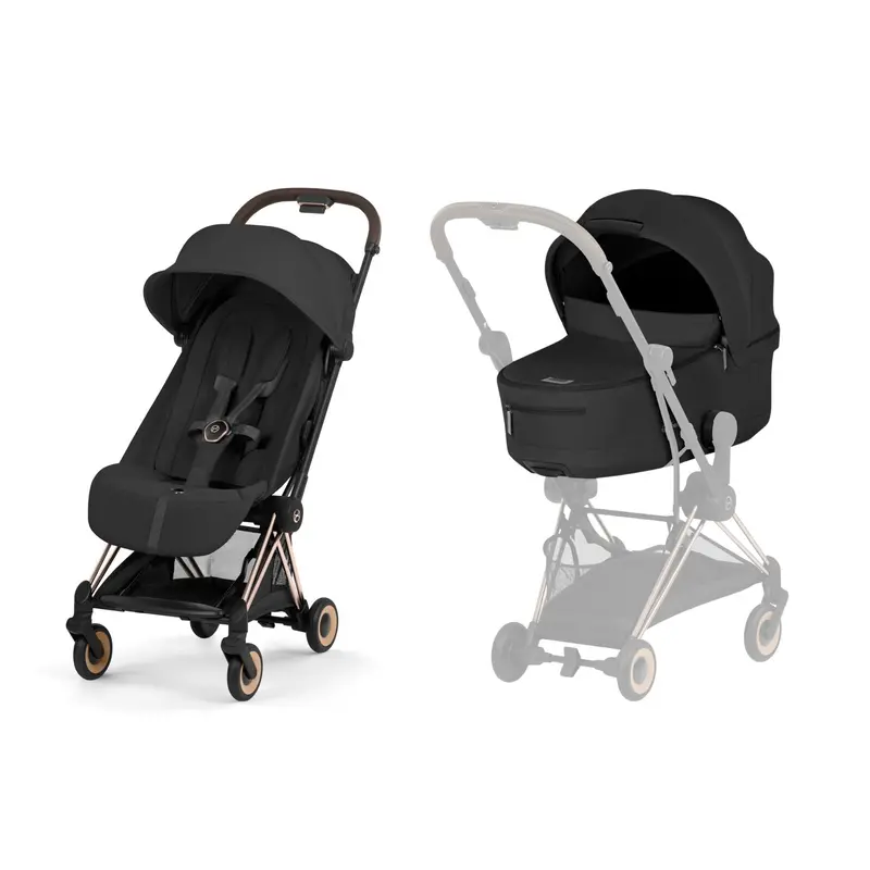 Cybex Coya Pushchair Set - Comfort Collection In Rose Gold/Sepia Black 1