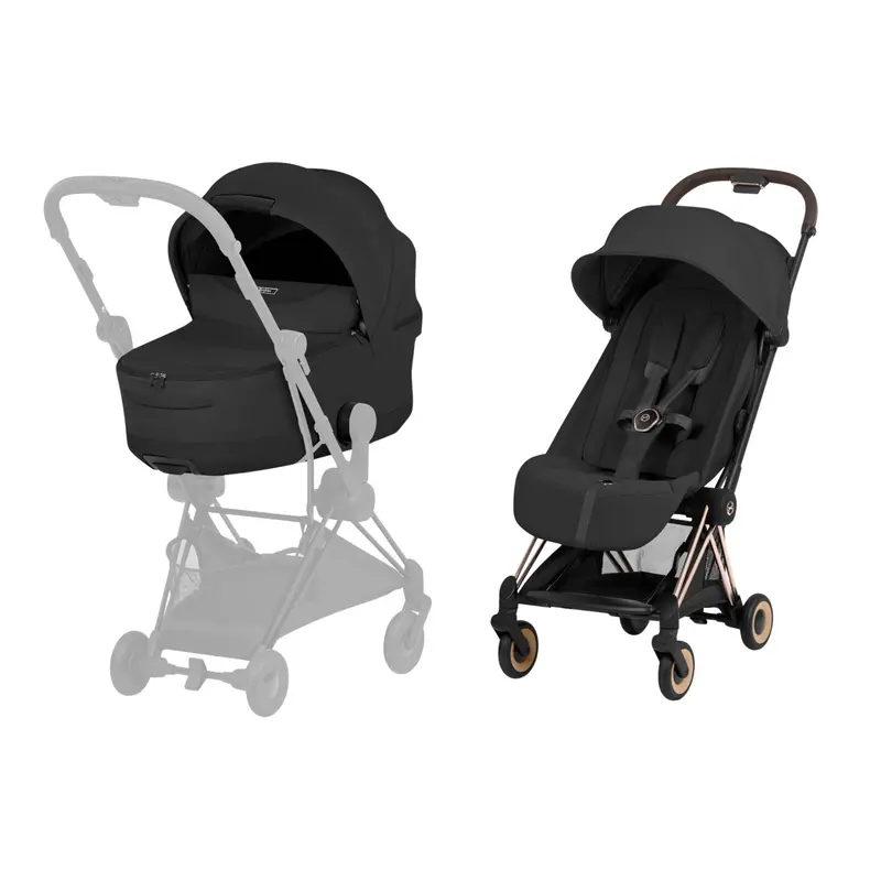 Cybex Coya Pushchair Set - Style Collection In Rose Gold/Sepia Black 1