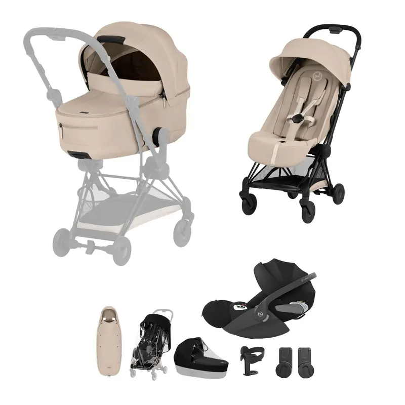 Cybex Coya Ultimate Accessory Bundle - Comfort Collection In Cozy Beige 1