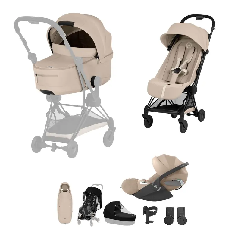 Cybex Coya Ultimate Accessory Bundle - Comfort Collection In Cozy Beige 2