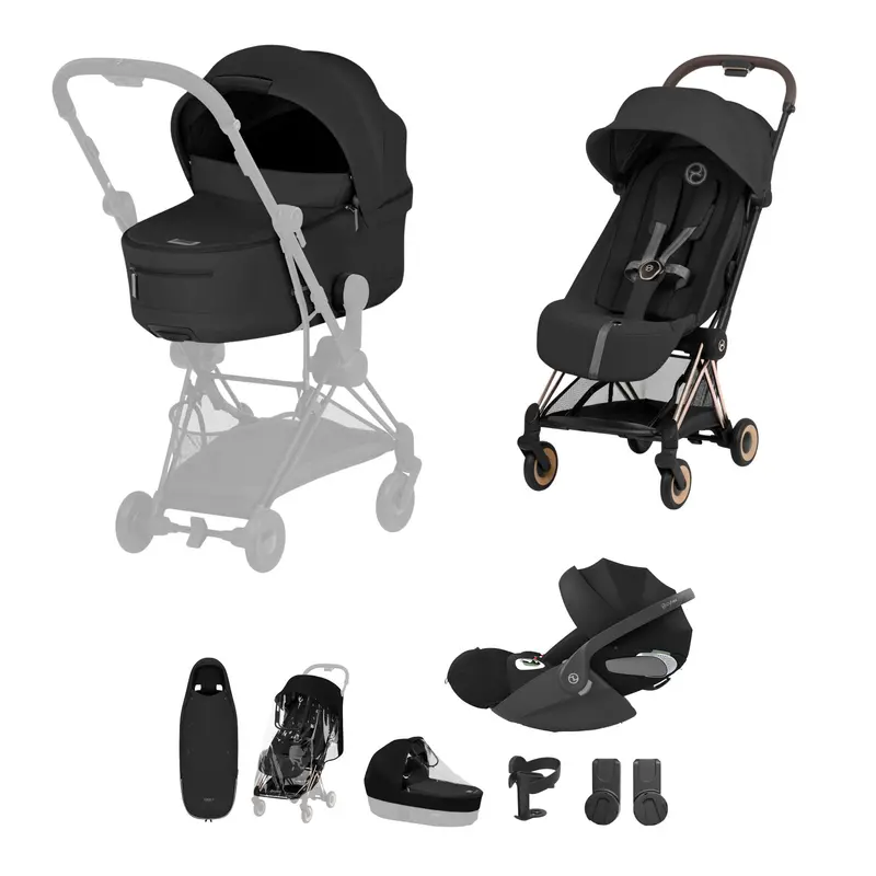 Cybex Coya Ultimate Accessory Bundle - Comfort Collection In Sepia Black 1