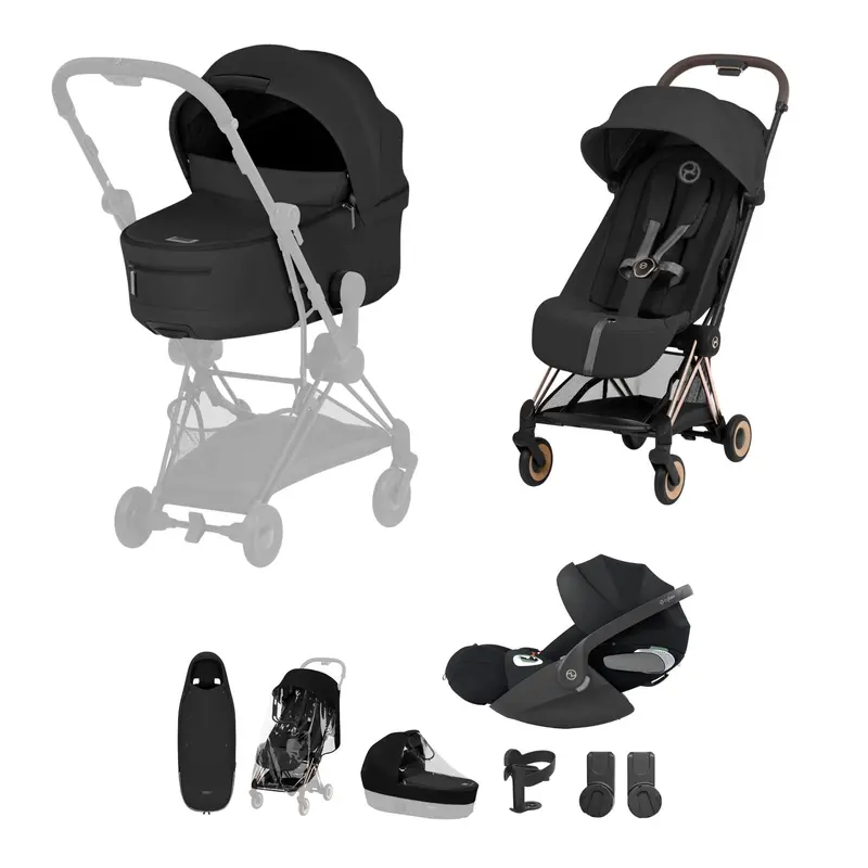 Cybex Coya Ultimate Accessory Bundle - Comfort Collection In Sepia Black 2
