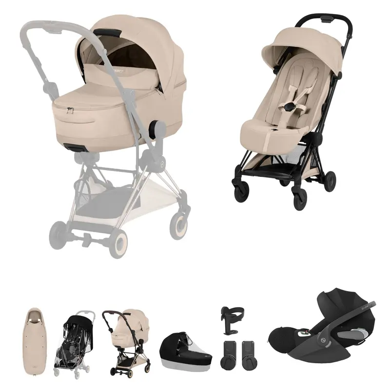 Cybex Coya Ultimate Accessory Bundle - Style Collection In Cozy Beige 1