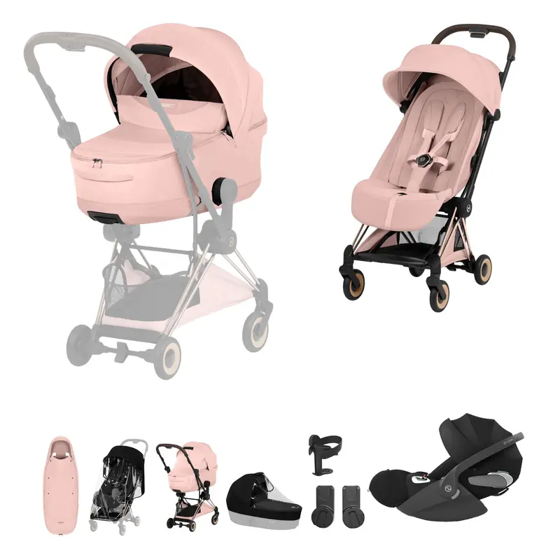 Cybex Coya Ultimate Accessory Bundle - Style Collection In Peach Pink 1