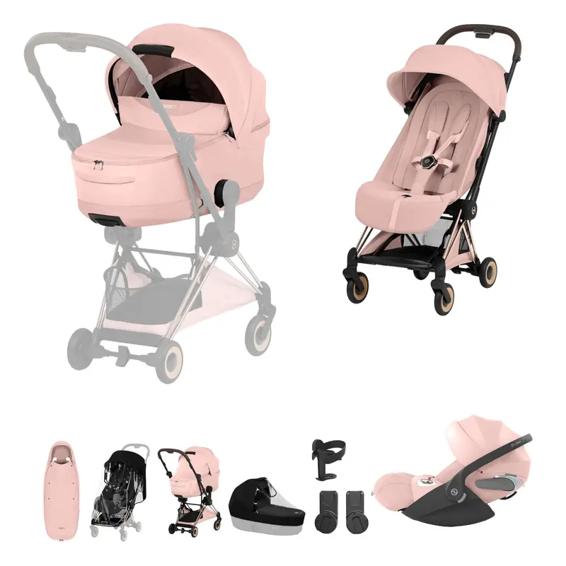 Cybex Coya Ultimate Accessory Bundle - Style Collection In Peach Pink 2