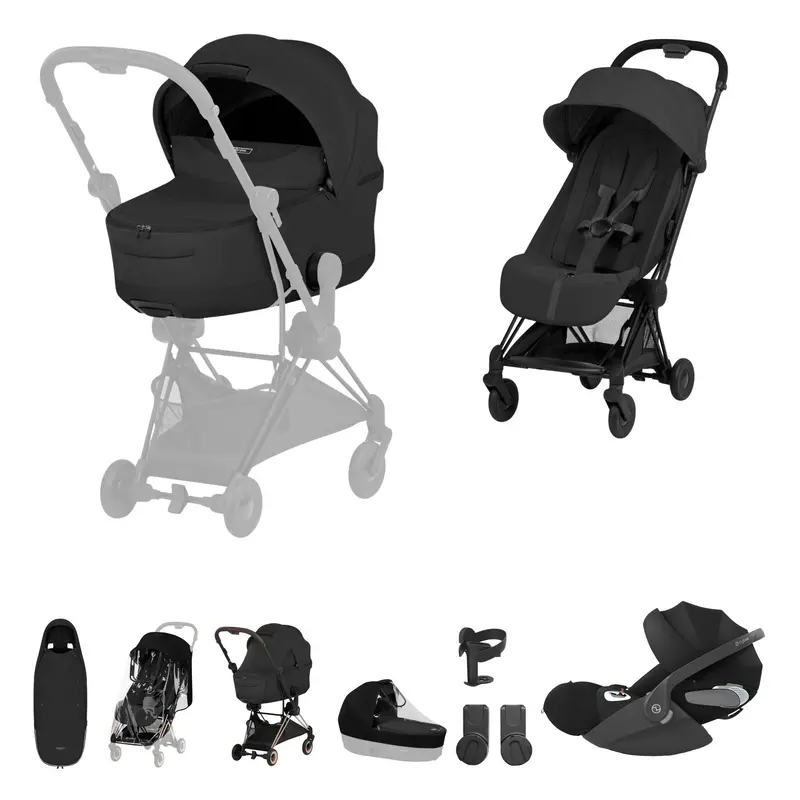 Cybex Coya Ultimate Accessory Bundle - Style Collection In Sepia Black 1