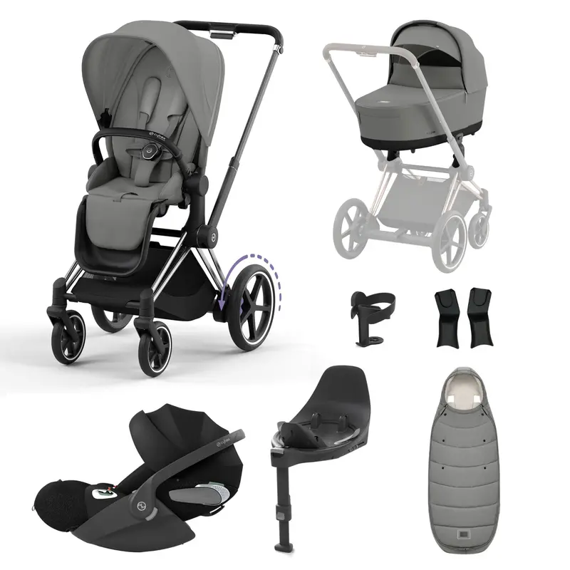 Cybex E-Priam Bundle With Cloud T In Mirage Grey 1