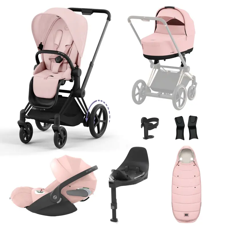 Cybex E-Priam Bundle With Cloud T In Peach Pink 6