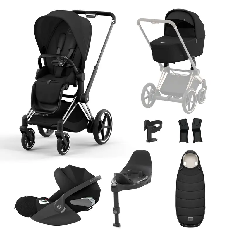 Cybex E-Priam Bundle With Cloud T In Sepia Black 1