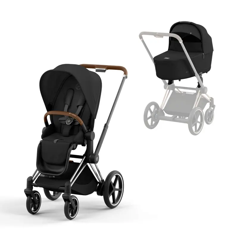 Cybex E-Priam & Lux Cot In Sepia Black (Ex-Display) 1
