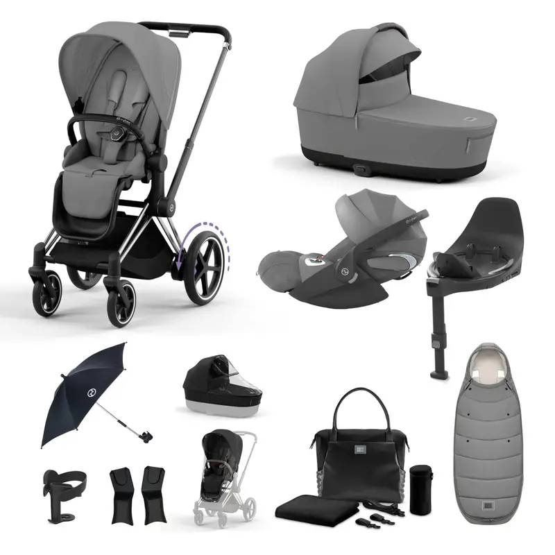 Cybex E-Priam Travel System With Cloud T In Mirage Grey 2