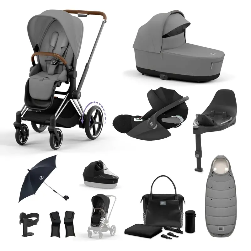 Cybex E-Priam Travel System With Cloud T In Mirage Grey 3