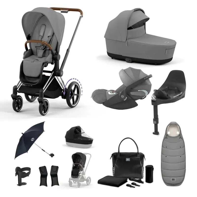 Cybex E-Priam Travel System With Cloud T In Mirage Grey 4
