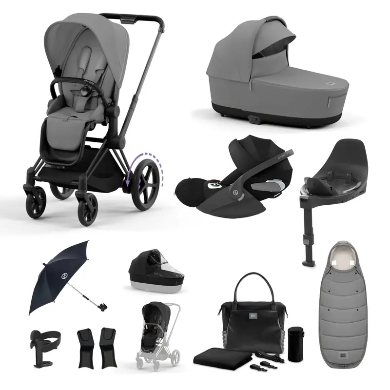Cybex E-Priam Travel System With Cloud T In Mirage Grey 5