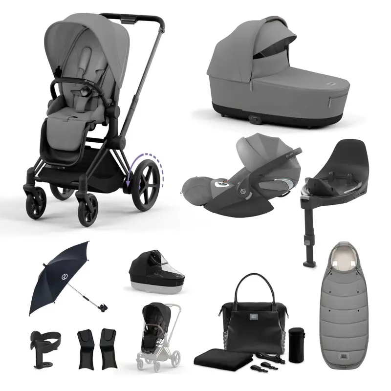 Cybex E-Priam Travel System With Cloud T In Mirage Grey 6