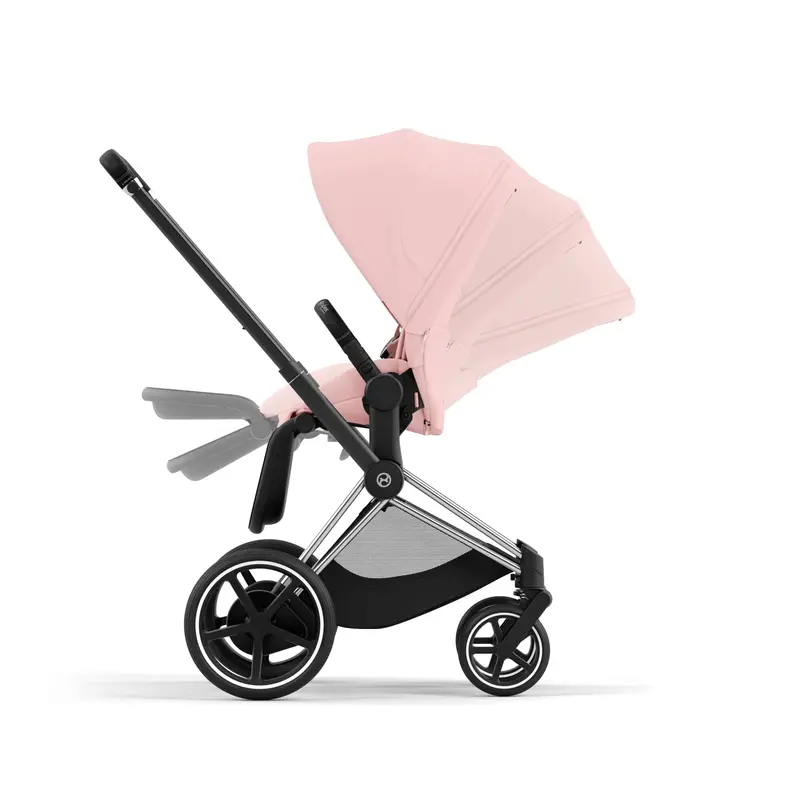 Cybex E-Priam Travel System With Cloud T In Peach Pink 5