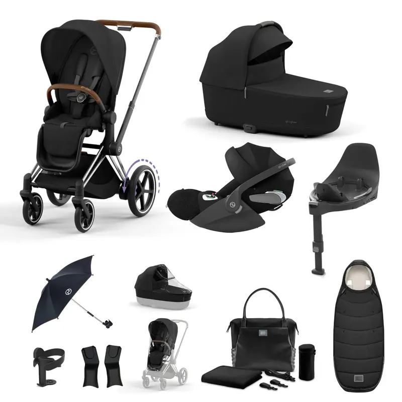 Cybex E-Priam Travel System With Cloud T In Sepia Black 3