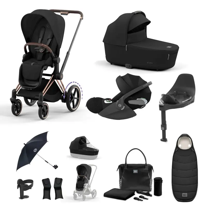 Cybex E-Priam Travel System With Cloud T In Sepia Black 7