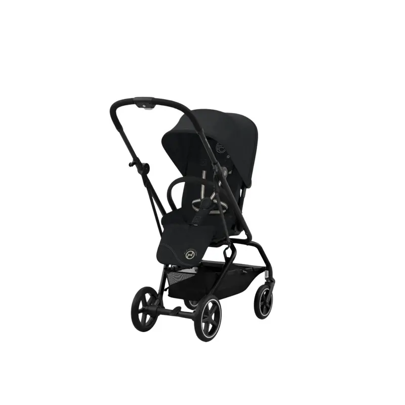 Cybex Eezy S Twist+2 Pushchair With Cloud G Car Seat & Base & Snøgga Footmuff Travel System Bundle - Magic Black 2
