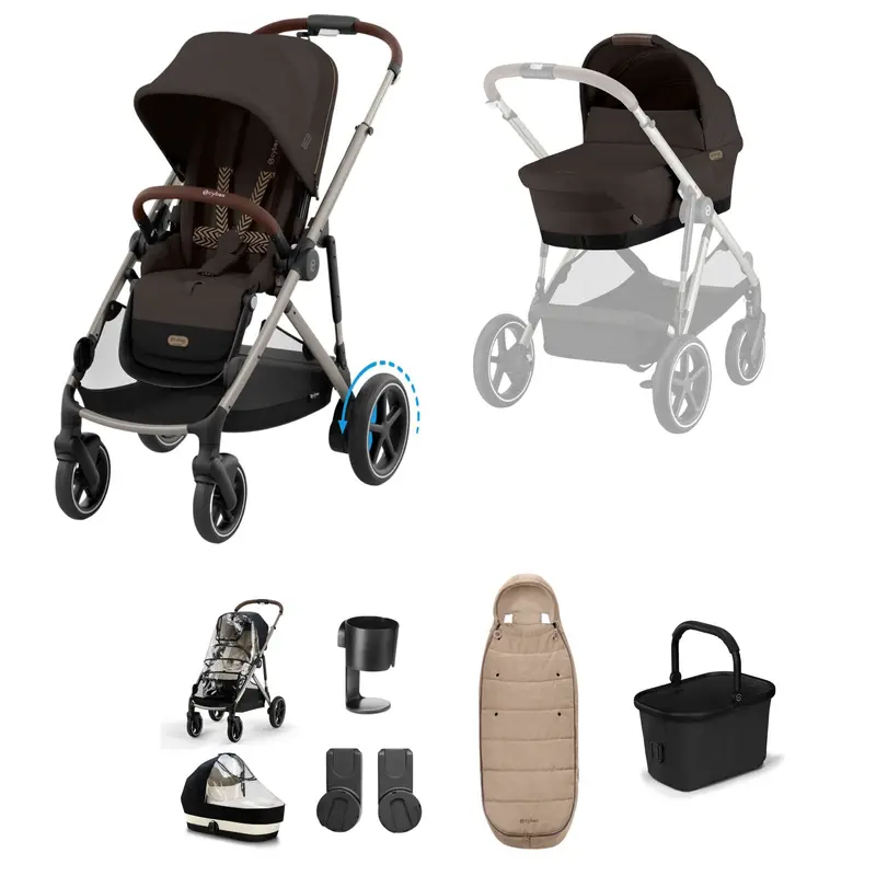 Cybex Egazelle S Essential Bundle In Chocolate Brown 1