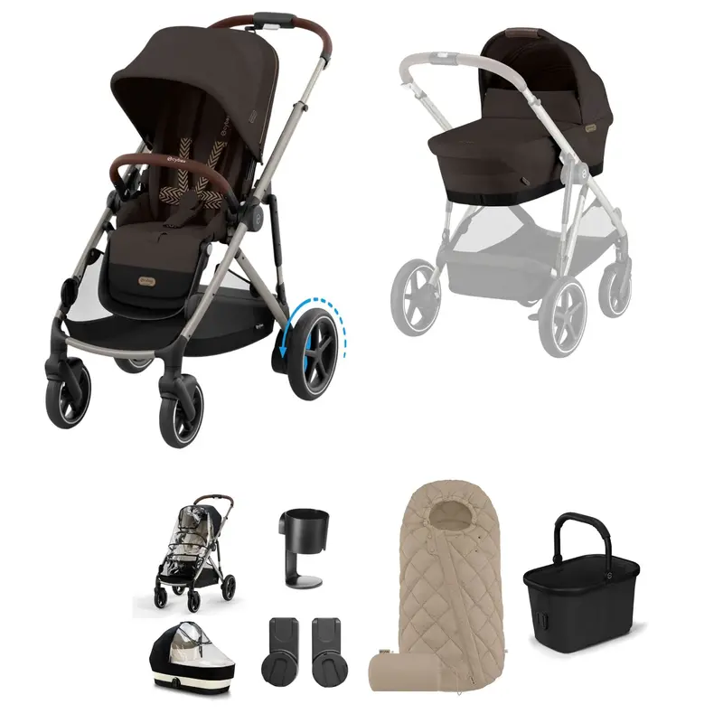 Cybex Egazelle S Essential Bundle In Chocolate Brown 3