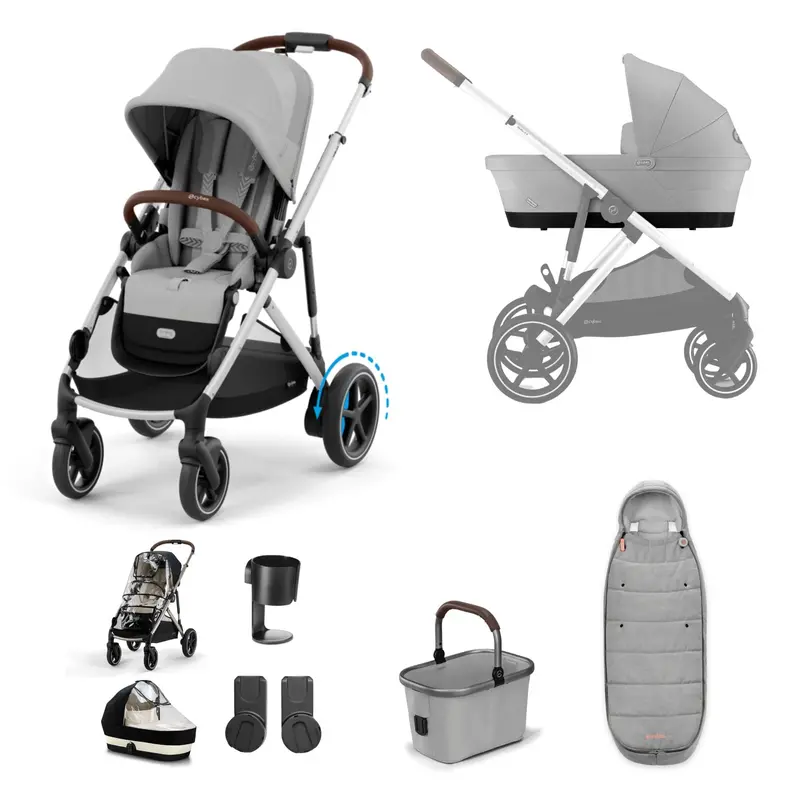 Cybex Egazelle S Essential Bundle In Stone Grey 1