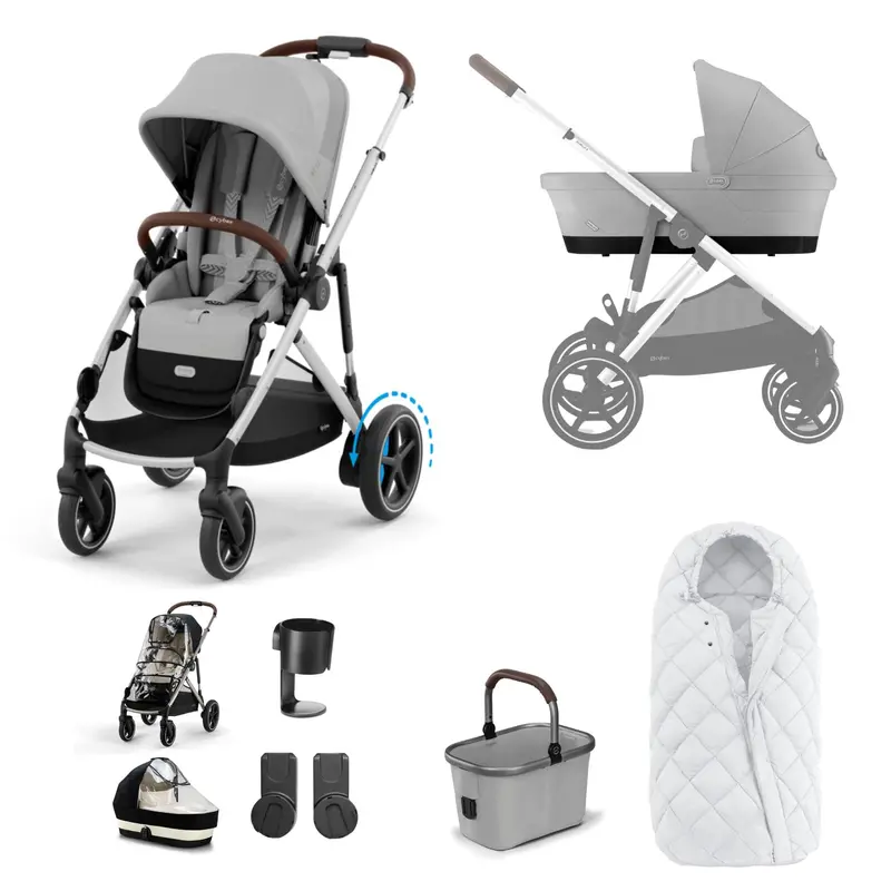 Cybex Egazelle S Essential Bundle In Stone Grey 2