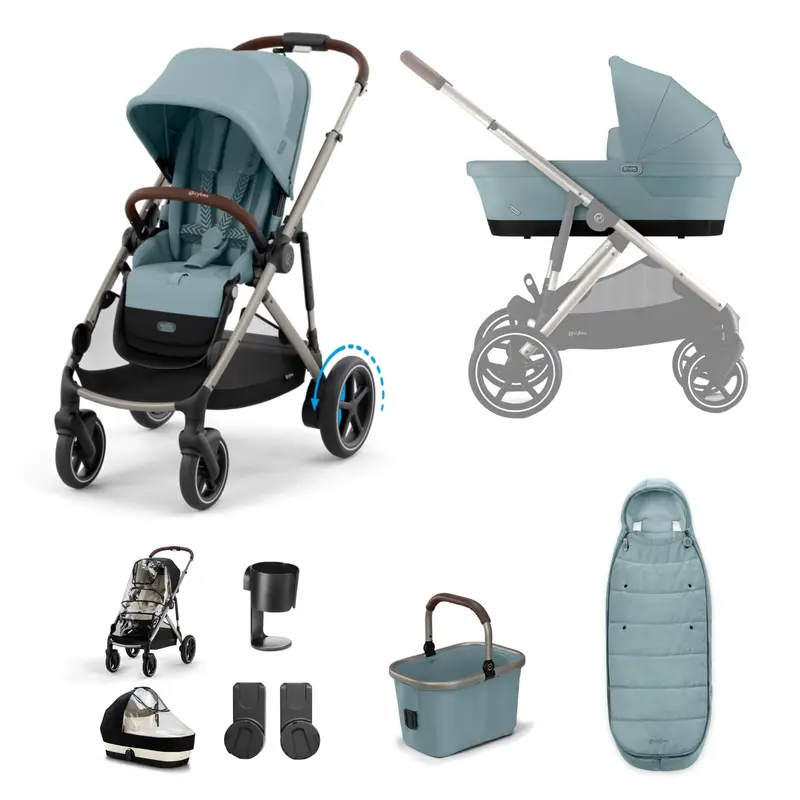 Cybex Egazelle S Essential Bundle In Stormy Blue 1