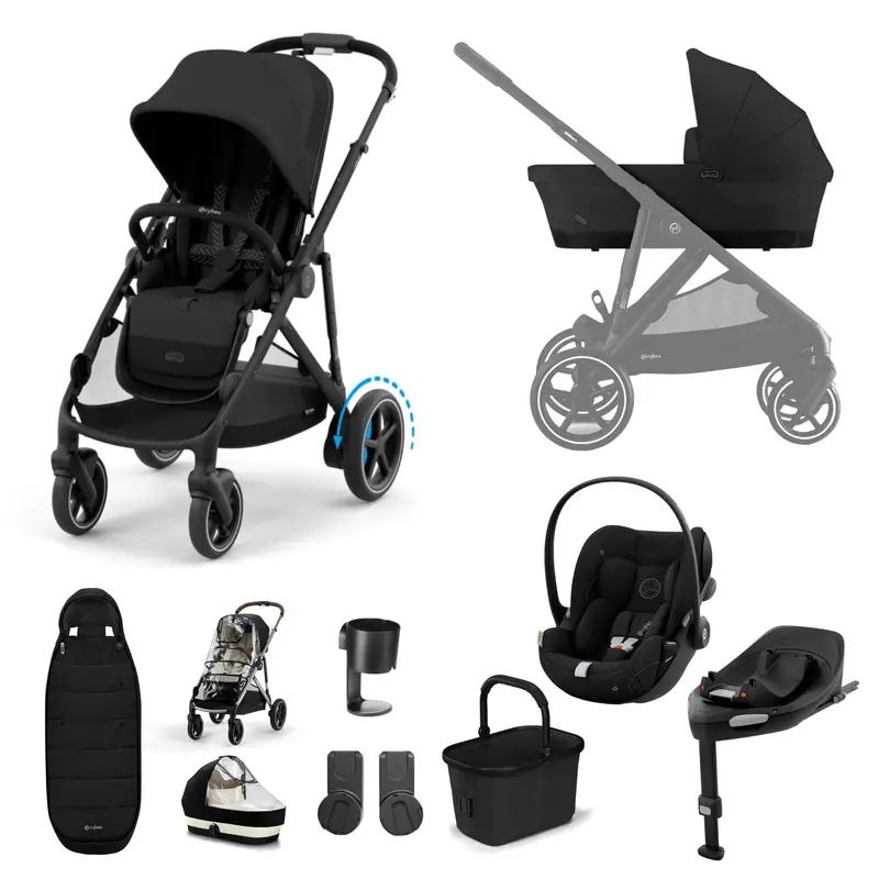 Cybex Egazelle S Luxury Bundle In Moon Black 1