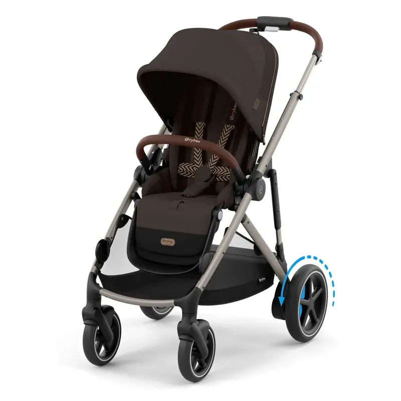 Cybex Egazelle S Twin Essential Pushchair Bundle In Chocolate Brown 2