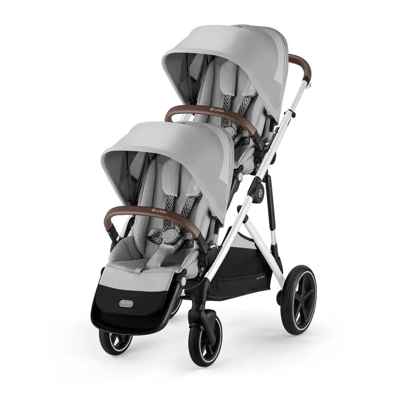 Cybex Egazelle S Twin Essential Pushchair Bundle In Stone Grey 2