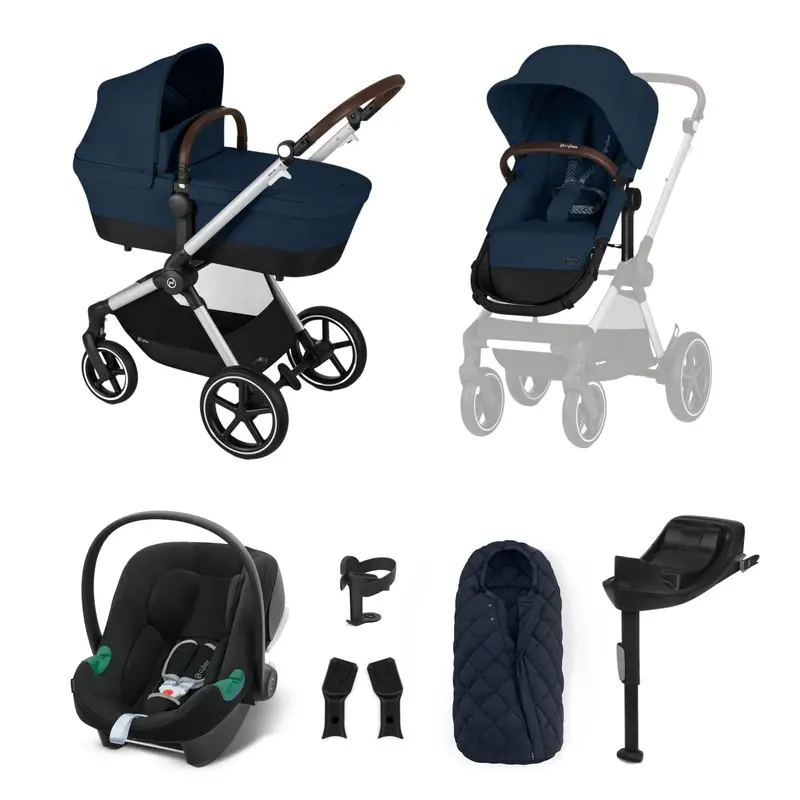 Cybex Eos Lux Comfort 9 Piece Bundle In Ocean Blue 1