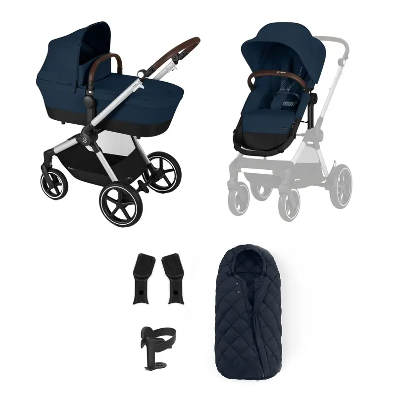 Cybex Eos Lux Essential 7 Piece Bundle In Ocean Blue 1
