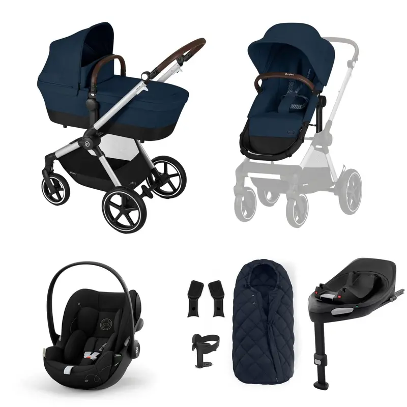 Cybex Eos Lux Luxury 9 Piece Bundle In Ocean Blue 1