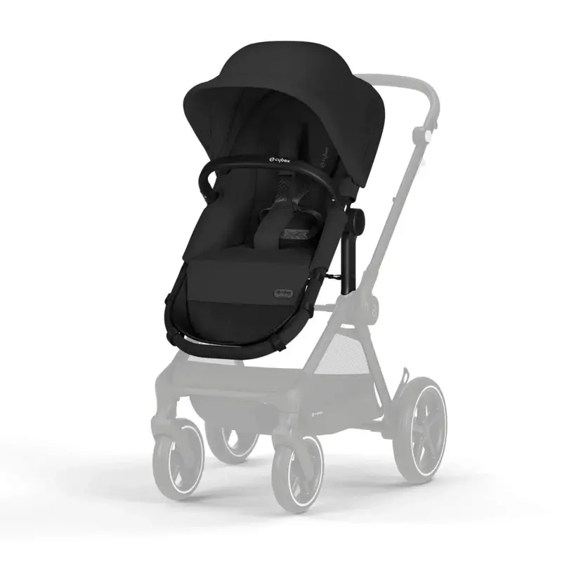 Cybex Eos Lux Silver 2-In-1 Pushchair - Moon Black 2