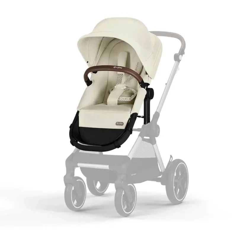Cybex Eos Lux Silver 2-In-1 Pushchair - Seashell Beige 2