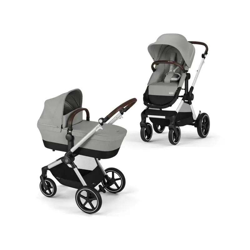 Cybex Eos Lux Silver 2-In-1 Pushchair - Stone Grey 1