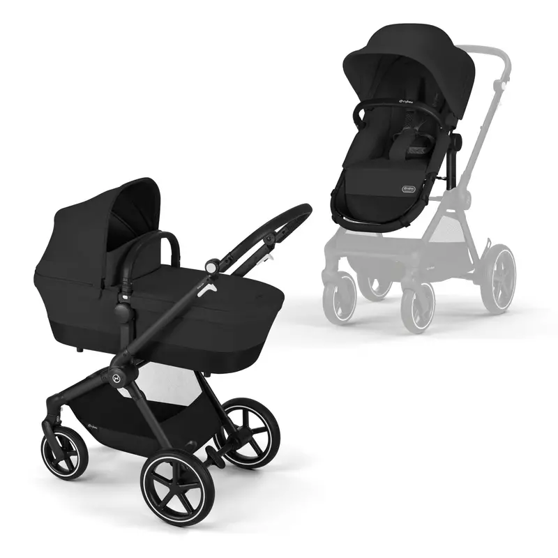 Cybex Eos Lux Stroller In Moon Black 1