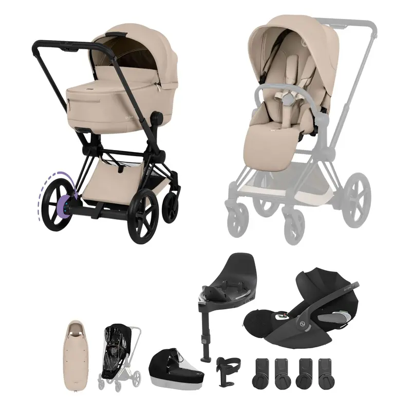Cybex Epriam Ultimate Accessory Bundle - Comfort Collection In Cozy Beige 1